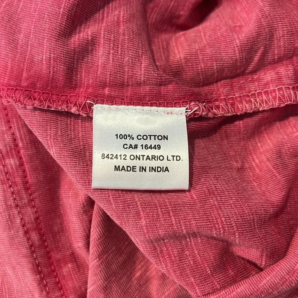 Pink Pineapple southwestern Floral Bohemian hooded pullover w/ front pocket SZ L - Picture 6 of 6